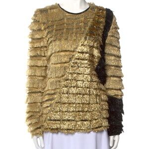 3.4 Phillip Lim Rare Disco gold & silver top, size M